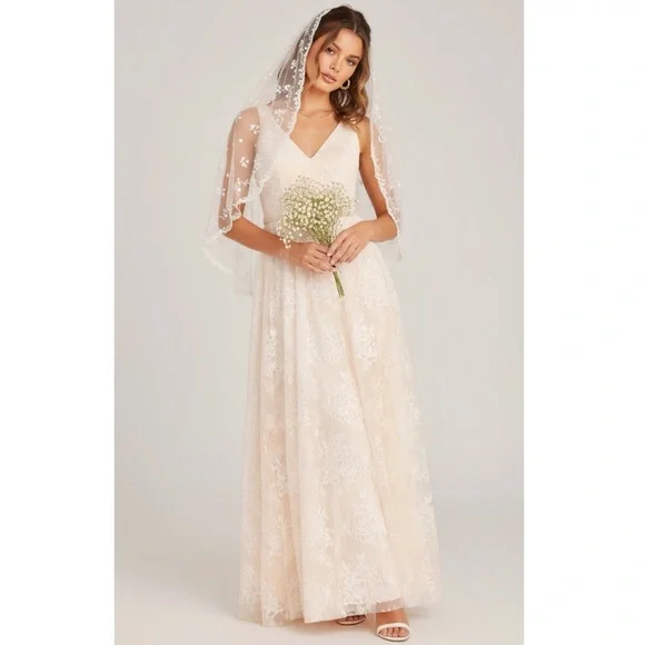 LULUS Sweet Love Floral Lace Beaded Maxi Dress, Ivory, Small - Picture 15 of 15